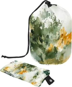 2 Pcs Cosmetic Bag bucket Travel Makeup Bags Large Capacity Soft Waterproof Portable Drawstring Cosmetic Bag, Art Watercolor Field 27