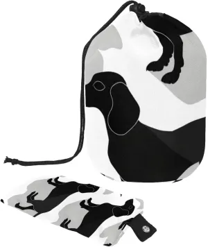 2 Pcs Cosmetic Bag bucket Travel Makeup Bags Large Capacity Soft Waterproof Portable Drawstring Cosmetic Bag, Black Dogs Dachshund Shadow