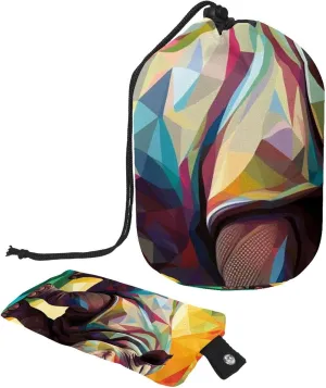 2 Pcs Cosmetic Bag bucket Travel Makeup Bags Large Capacity Soft Waterproof Portable Drawstring Cosmetic Bag, Colorful Animal Rhino 63