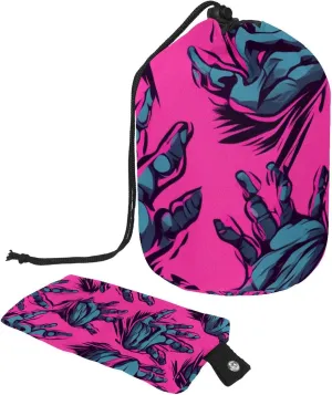 2 Pcs Cosmetic Bag bucket Travel Makeup Bags Large Capacity Soft Waterproof Portable Drawstring Cosmetic Bag, Cool Pop Art Claw Print