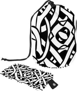 2 Pcs Cosmetic Bag bucket Travel Makeup Bags Large Capacity Soft Waterproof Portable Drawstring Cosmetic Bag, Monochrome Celtic Pattern