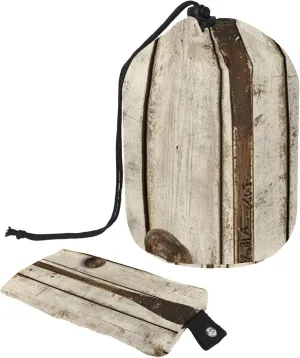 2 Pcs Cosmetic Bag bucket Travel Makeup Bags Large Capacity Soft Waterproof Portable Drawstring Cosmetic Bag, Vintage Hockey Stick and Puck on Wood 27