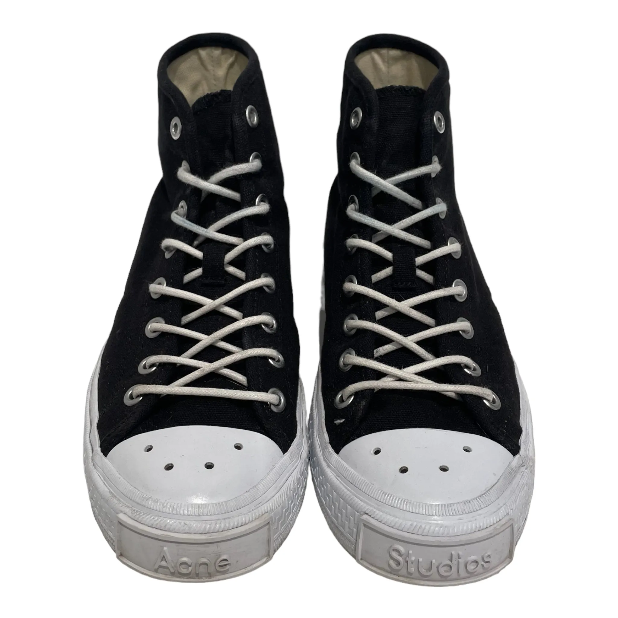 Acne Studios/Hi-Sneakers/US 8/Cotton/BLK/