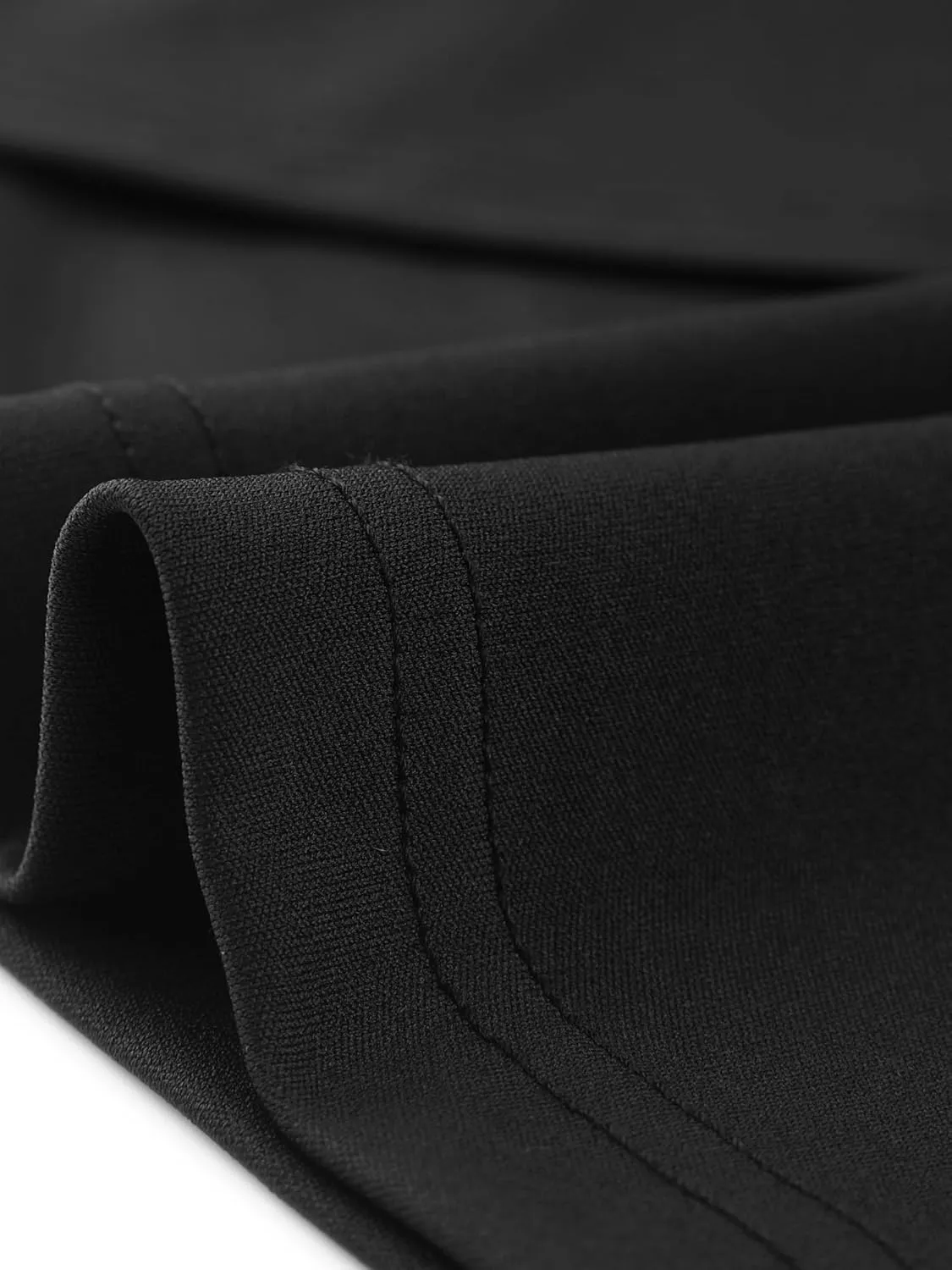 Agnes Orinda Plus Size Black Dresses for Women Deep V Neck Faux Wrap Long Sheer Sleeves Cocktail Party Dress