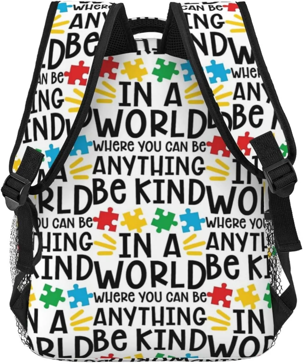 Autism Awareness Backpack Casual Hiking Camping Travel Backpacks Lightweight Daypack Bag Women Men Bookbag