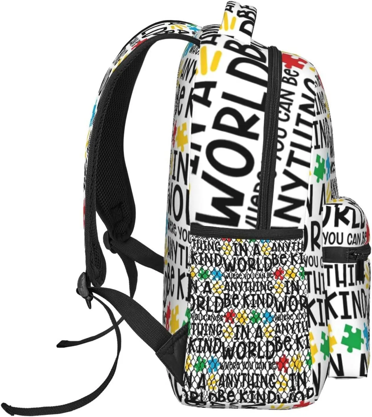 Autism Awareness Backpack Casual Hiking Camping Travel Backpacks Lightweight Daypack Bag Women Men Bookbag