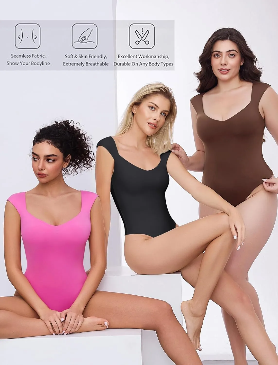 Avidlove Body Suits for Womens Sexy Bodysuit Tank Top Thong Body Suit Seamless Double Lined Going Out Tops