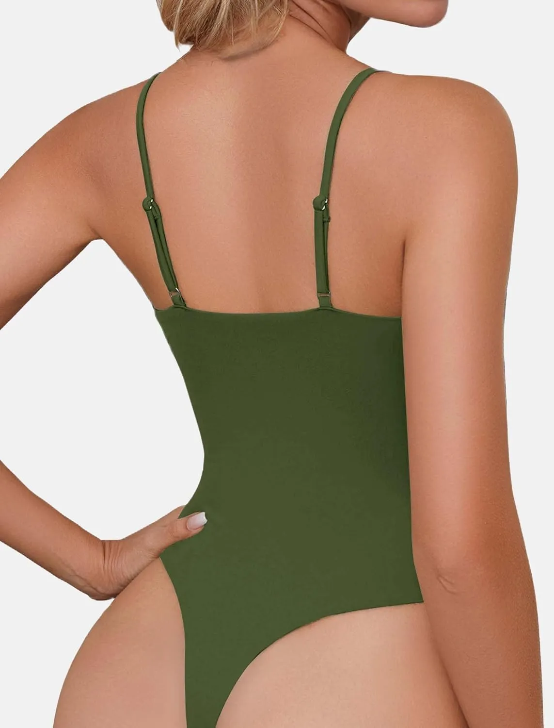 Avidlove Tank Top Bodysuit for Women Square Neck Double Lined Body Suits One Piece Thong Basic Summer Cami Tops