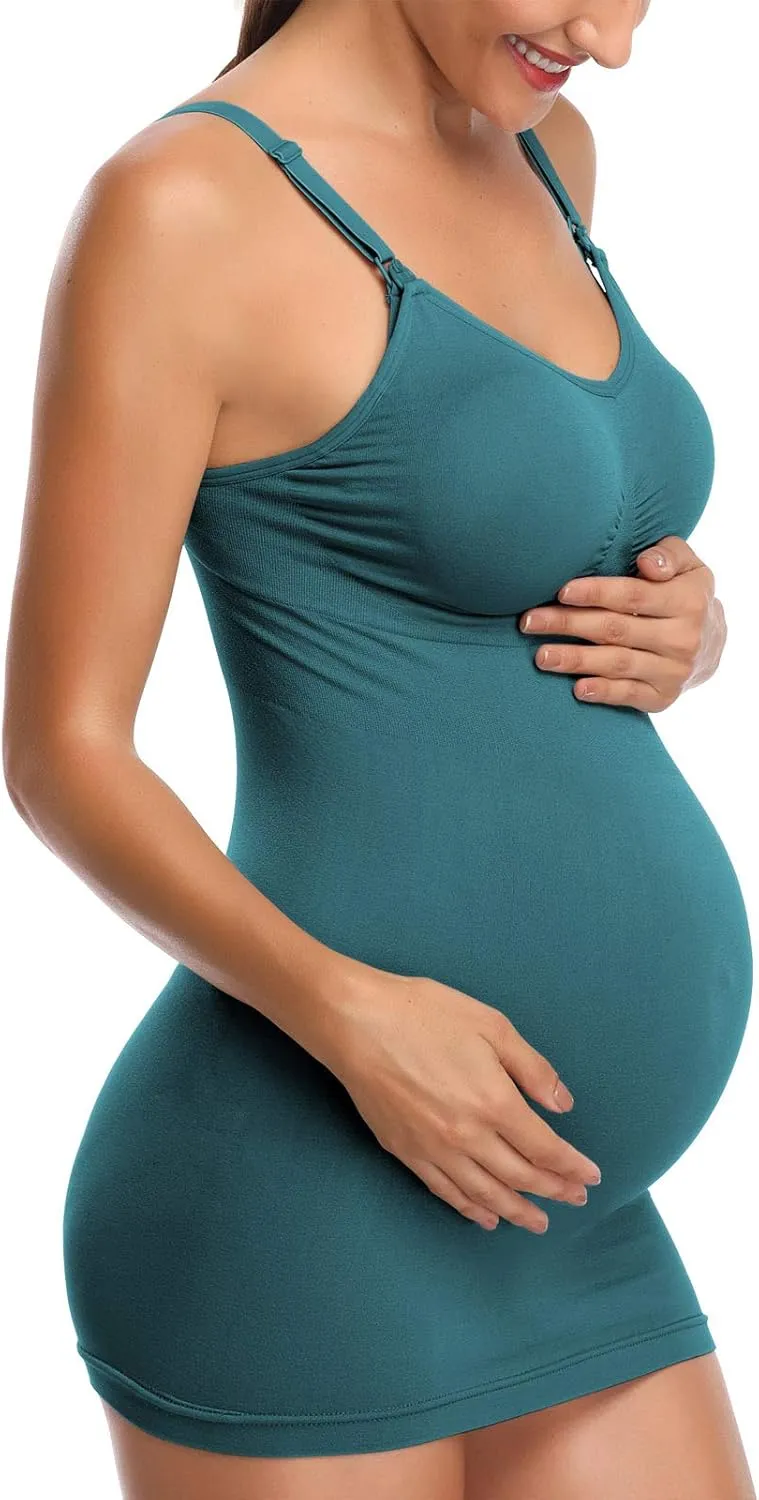 BRLIDO Womens Nursing Tank Tops Built in Bra for Breastfeeding Maternity Camisole Brasieres