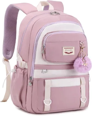 Caoroky knight Laptop Backpack Purse 15.6 inch School Bag College Back Pack Anti Theft Travel Backpacks Large Bookbag for Teens Girls Women Students Casual Daypack - Purple