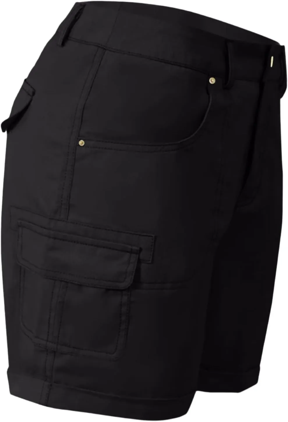 Cargo Shorts for Women Casual Summer High Waisted Jean Shorts with Pockets Knee Length Pull On Hiking Outfits