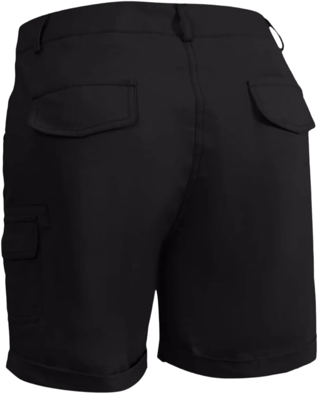 Cargo Shorts for Women Casual Summer High Waisted Jean Shorts with Pockets Knee Length Pull On Hiking Outfits