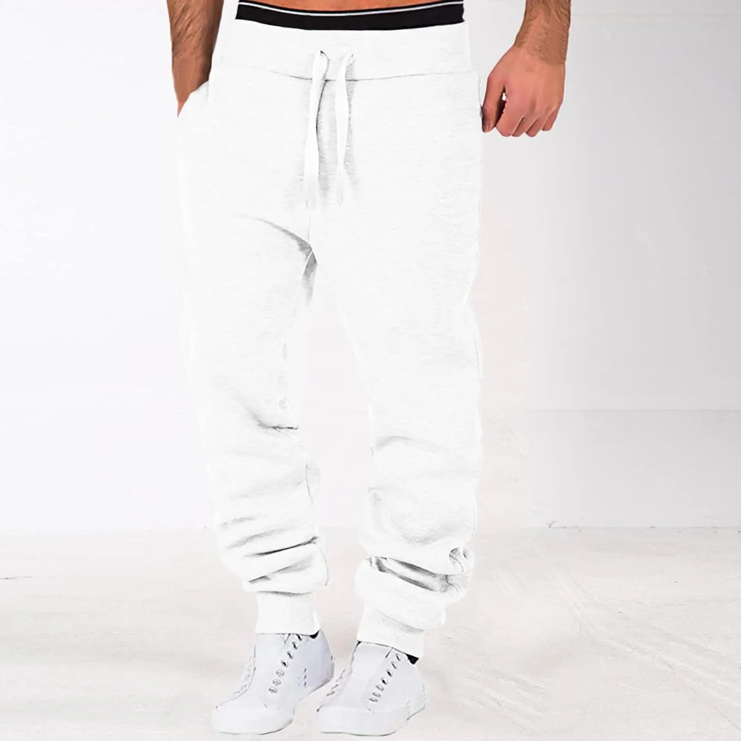 Cargo Sweatpants for Men Athletic Pants Elastic Waist Training Joggers Sweatpants Lightweight Gym Yoga Trousers Men's