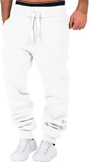 Cargo Sweatpants for Men Athletic Pants Elastic Waist Training Joggers Sweatpants Lightweight Gym Yoga Trousers Men's