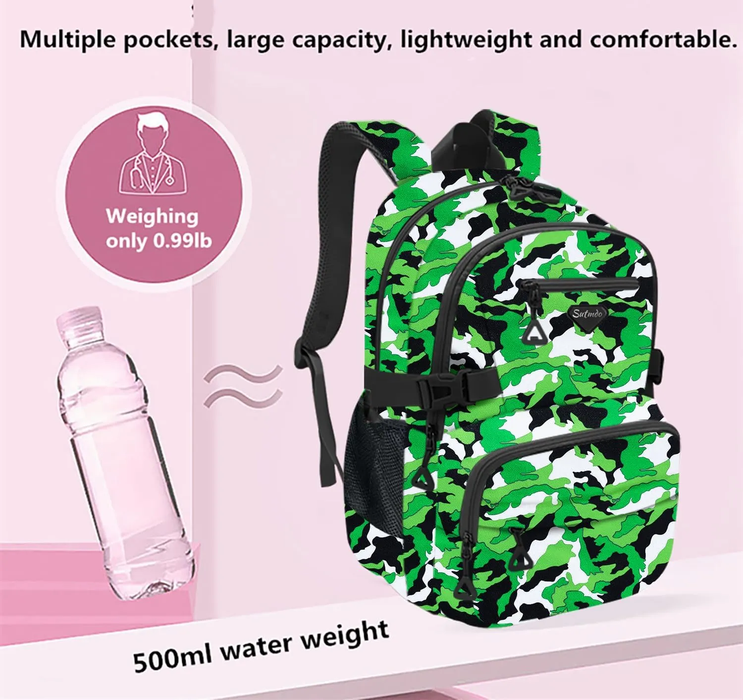 Casual Lightweight Backpacks for Boys & Girls, School Bookbags, 15 "Laptop Backpack, Travel Bag (212-slv)