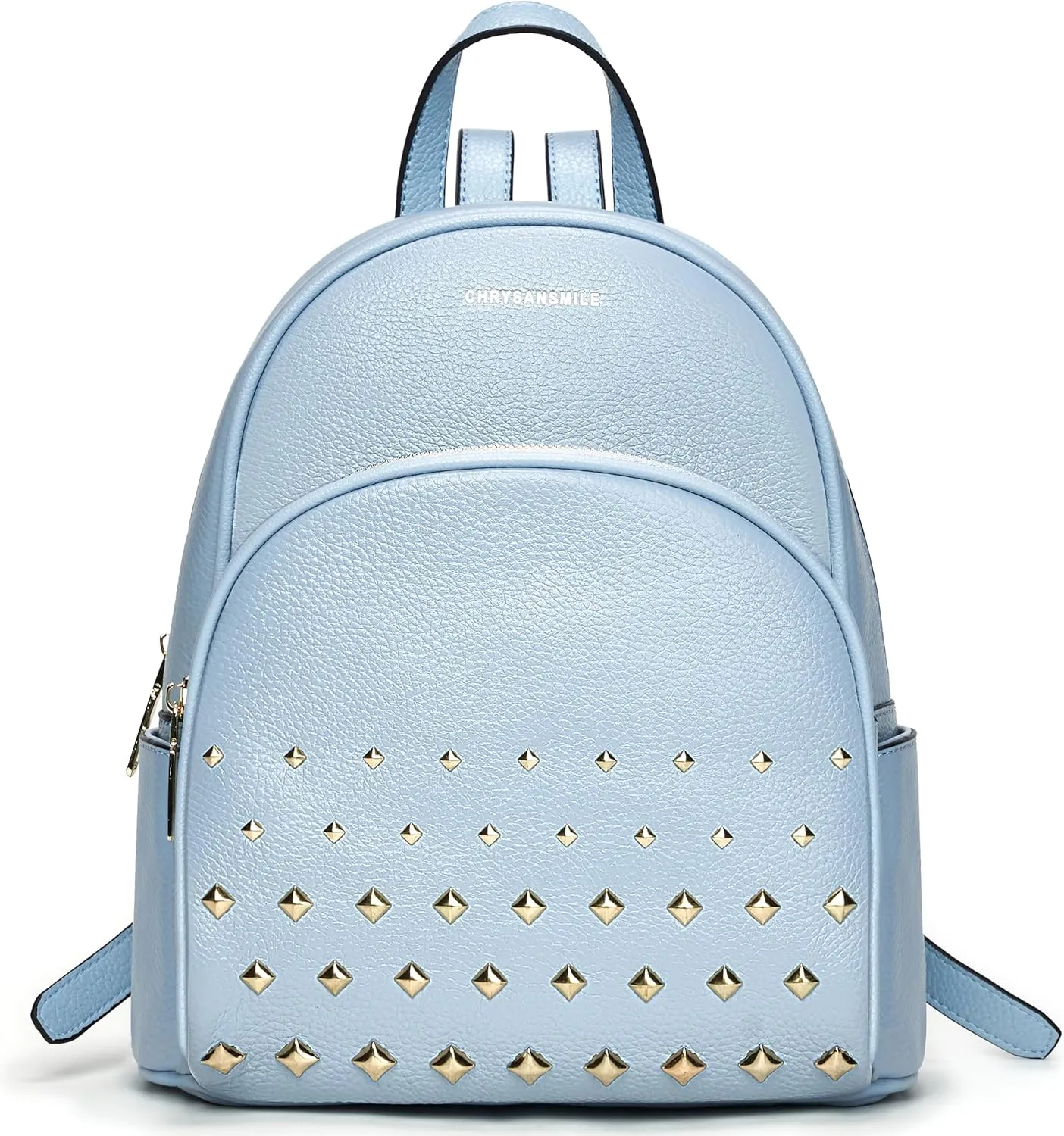 Chrysansmile Backpacks for Women Genuine Leather Mini Backpack Womens Blue Travel Backpack Purse