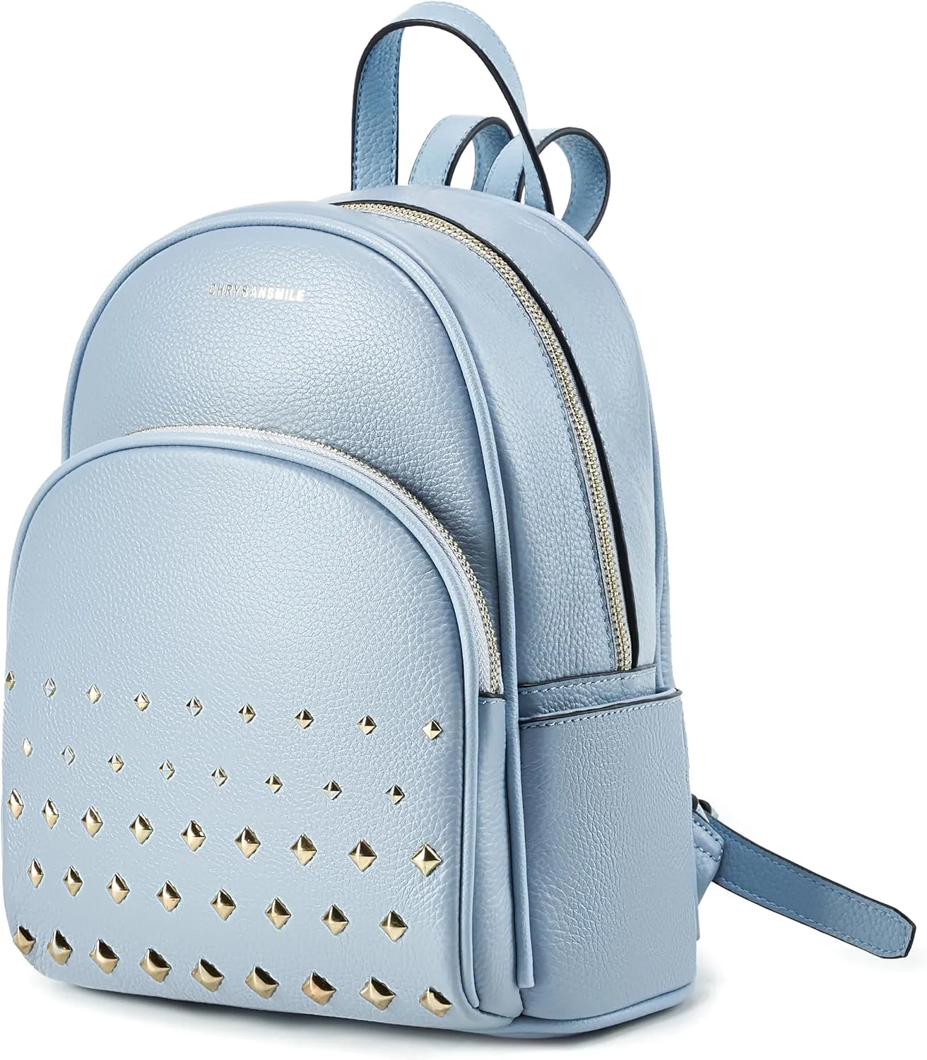 Chrysansmile Backpacks for Women Genuine Leather Mini Backpack Womens Blue Travel Backpack Purse