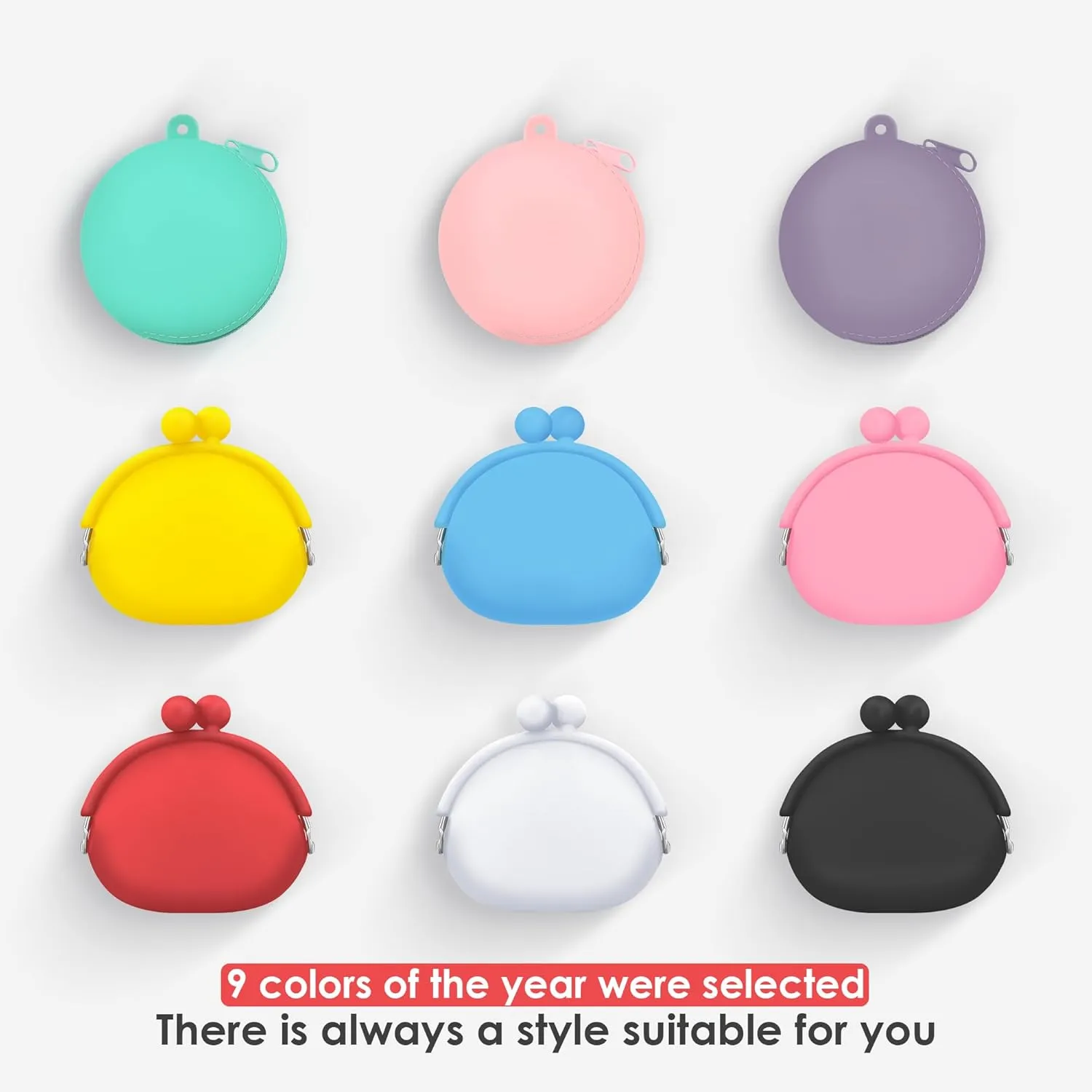 Coin Purse for Women  Silicone Small Coin Pouch with Kiss Lock for Coins, Keys, Lipstick, and Earphones  Mini Cute Change Purse, Coin Purse & Pouch for Daily Life, Cars, Travel, Party (Coffee)