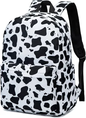 Cow Print Backpack for Girls Women Teens, School Backpack College Bookbags Ladies Laptop Backpacks