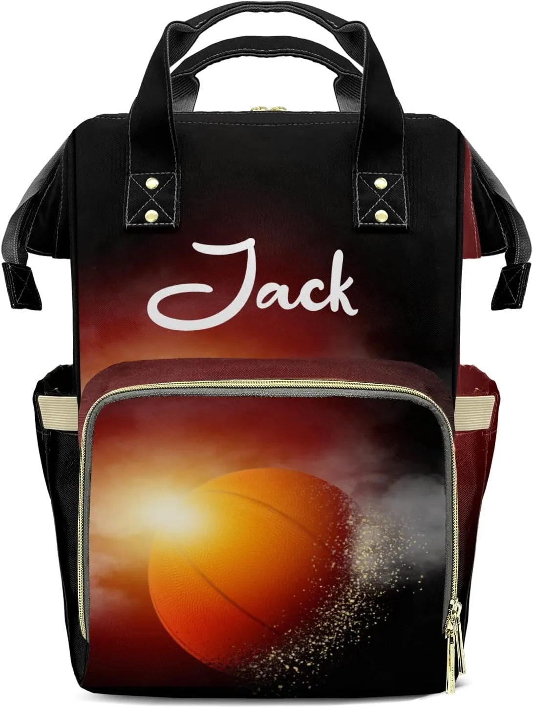 Custom Diaper Bag Basketball Tote Backpacks Personalized Name Mommy Nursing Bag Gift for Teen