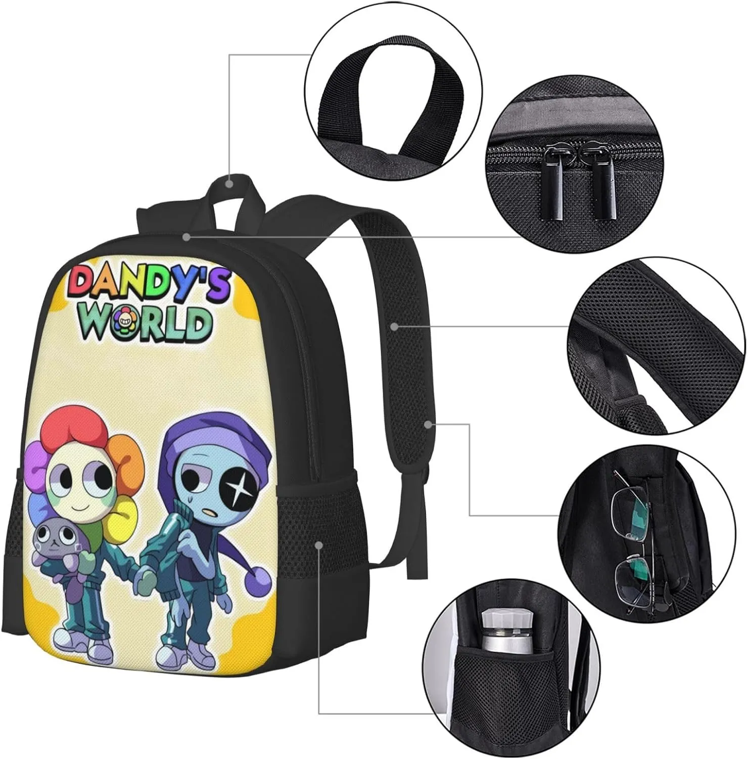Dandy'S World 3 Backpack Lightweight Large Capacity Laptop Backpack Travel Backpacks For Unisex