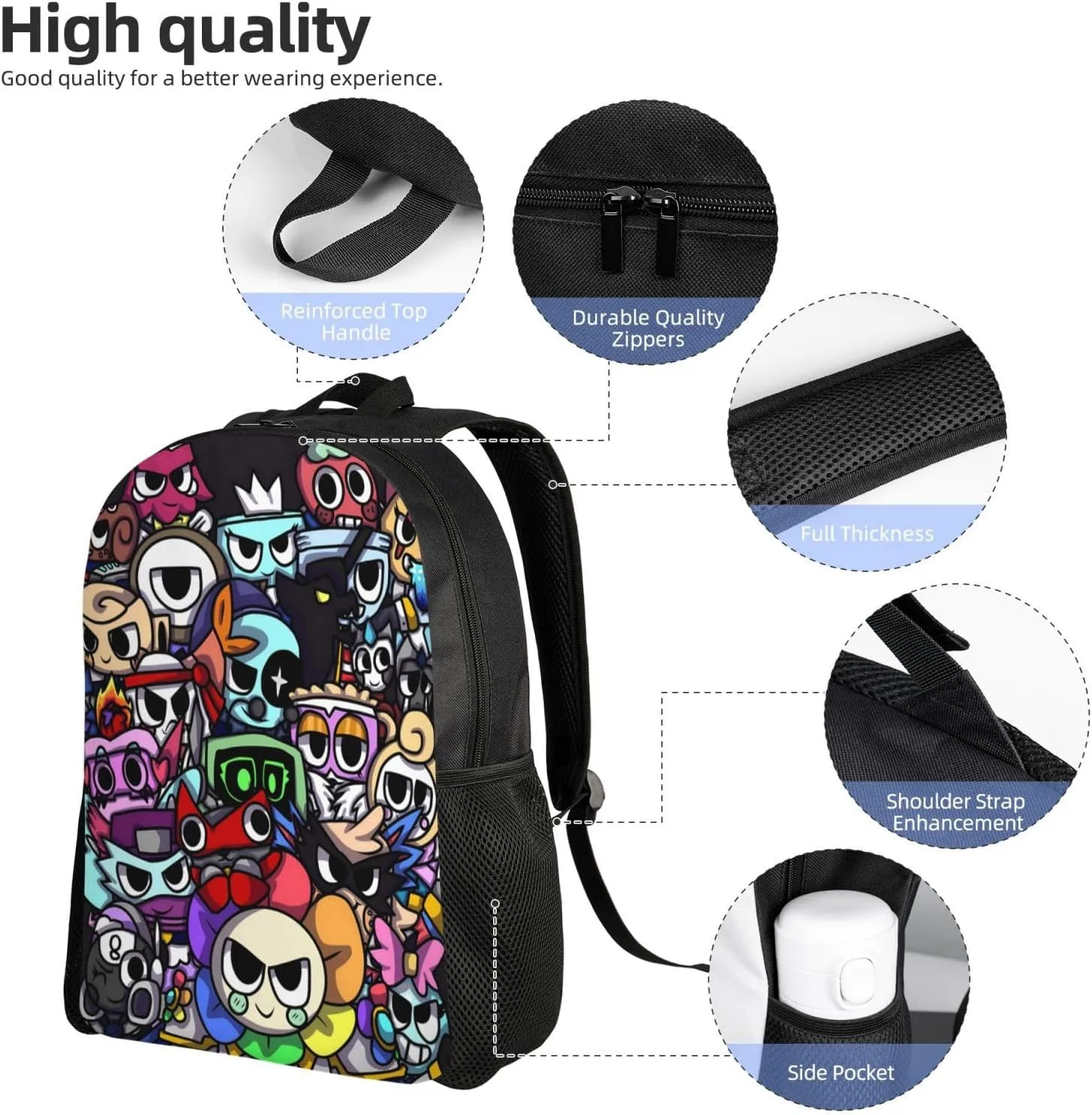 Dandy'S World 3 Backpack Lightweight Large Capacity Laptop Backpack Travel Backpacks For Unisex