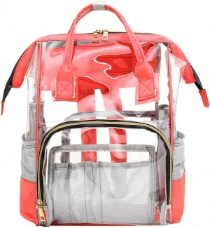 Designer Hollow Out Bag Bottle Bag Transparent Baby Bag Travel Backpack Hot Pink