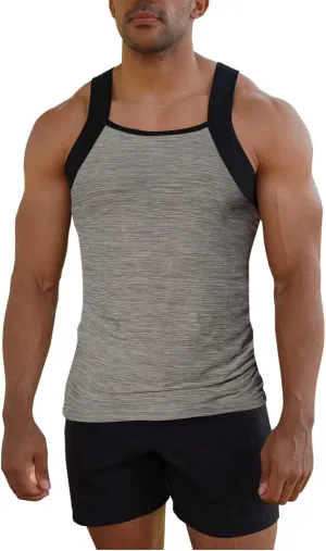 Different Touch Men's Dry Fit Square Cut Tank Tops