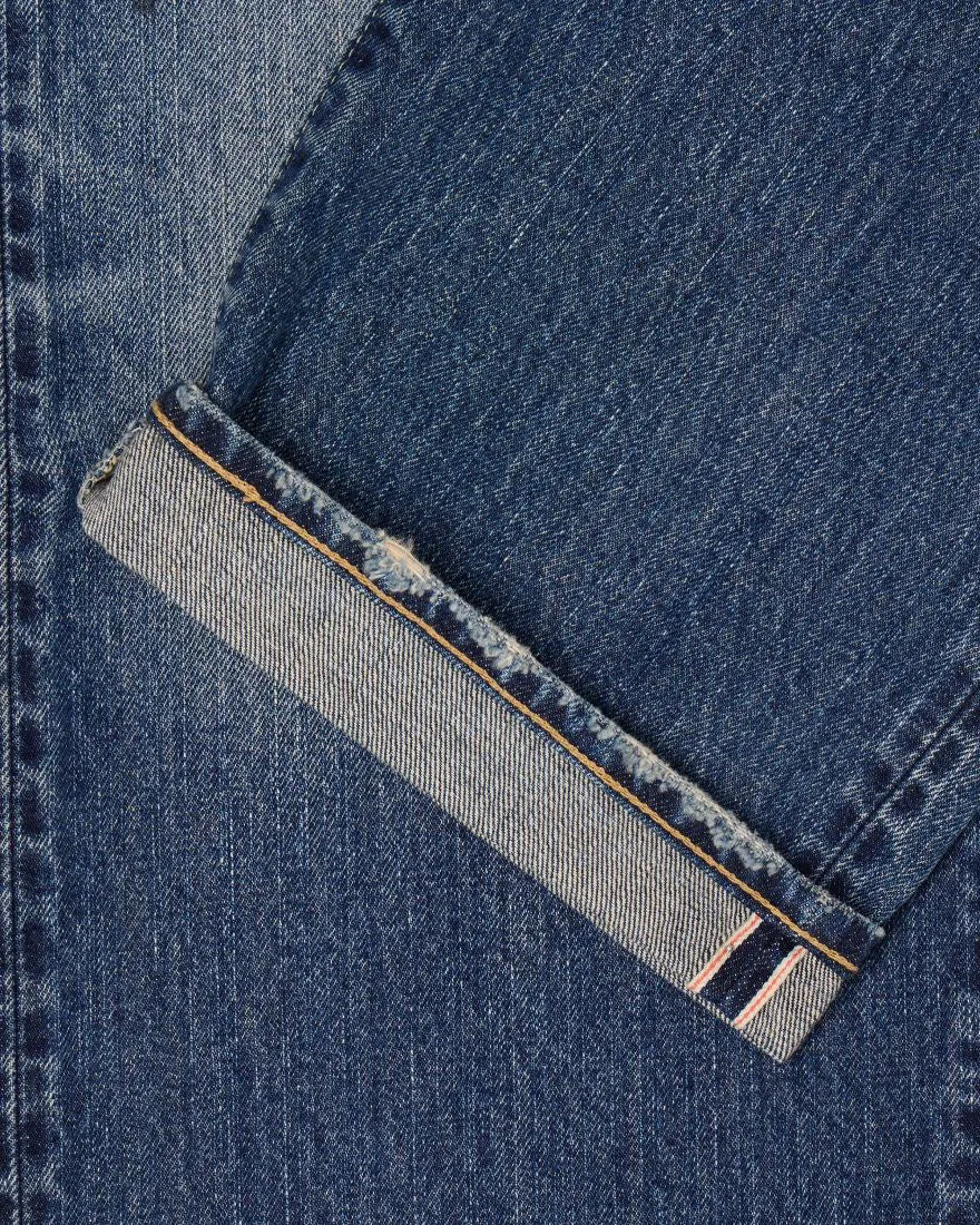 Edwin Made in Japan Loose Fit Mens Jeans - 14oz Kurabo Recycled Red Selvage Denim / GD Eco Stone
