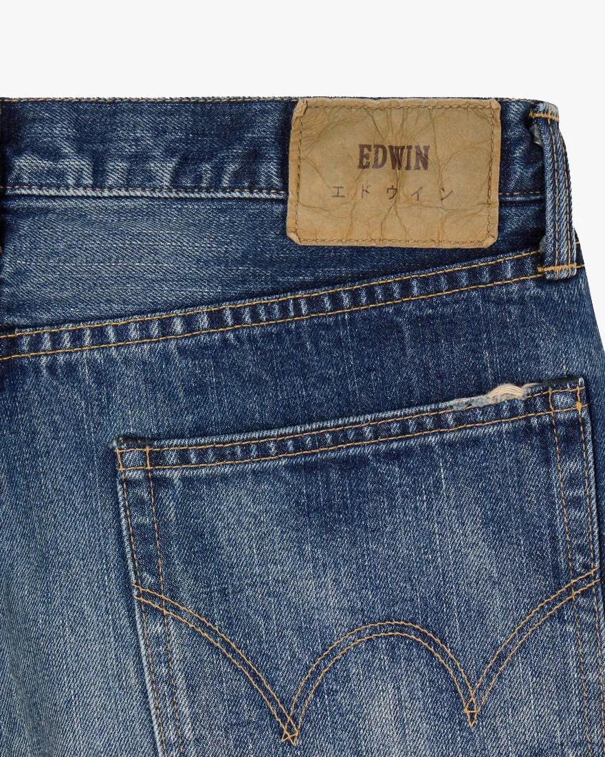 Edwin Made in Japan Loose Fit Mens Jeans - 14oz Kurabo Recycled Red Selvage Denim / GD Eco Stone
