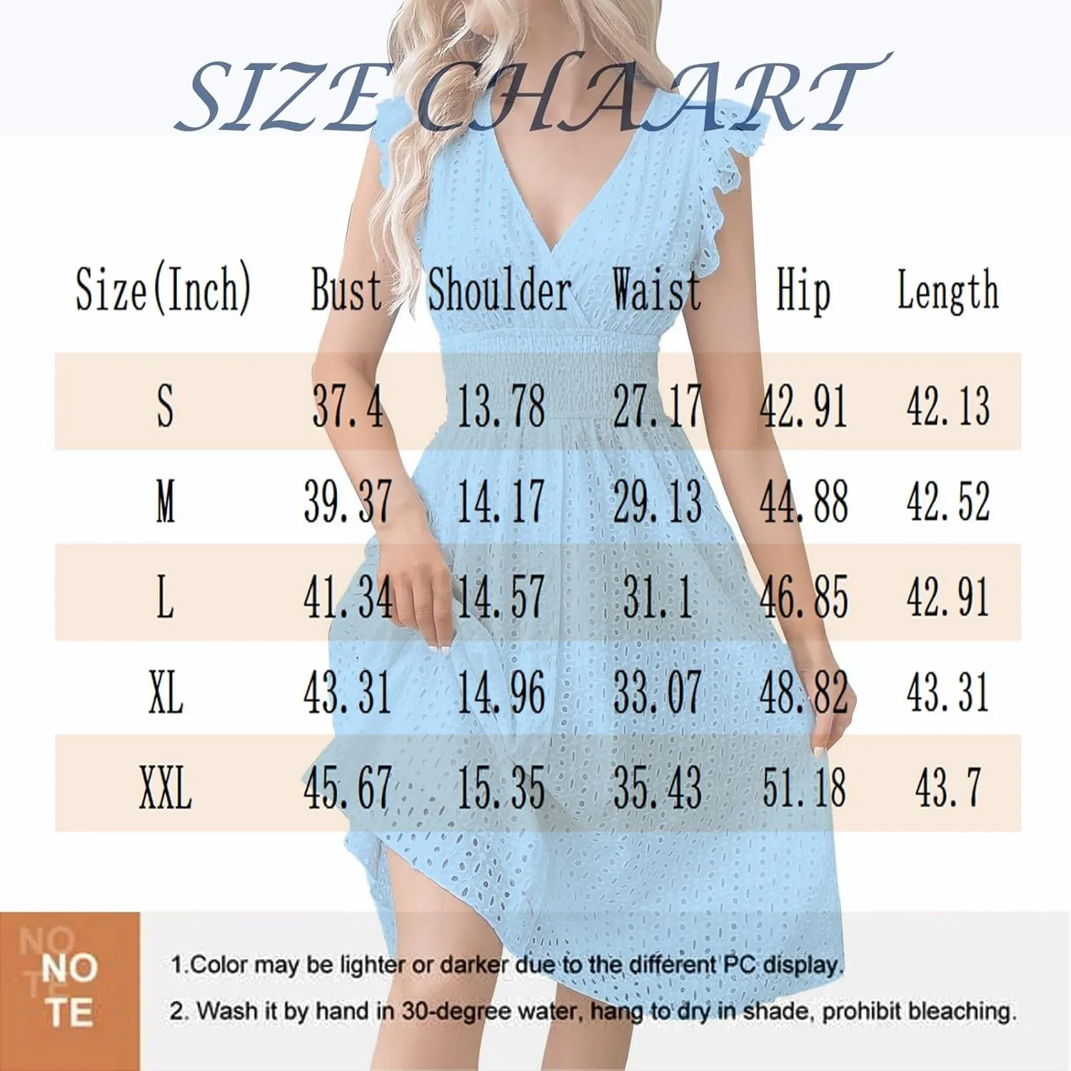 Eyelet Dresses for Women 2025 Cute Summer V Neck Cap Sleeve Smocked Empire Waist Knee Length Fit and Flare Dress