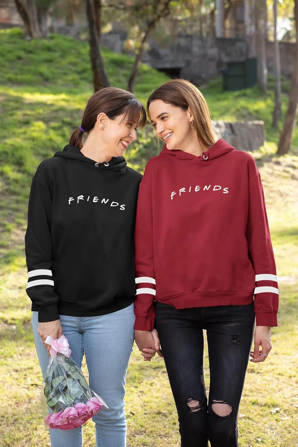 Fashion Casual Friend Hoodie Sweatshirt Women Graphic Tops Hoodies Sweater Funny Hooded Pullover