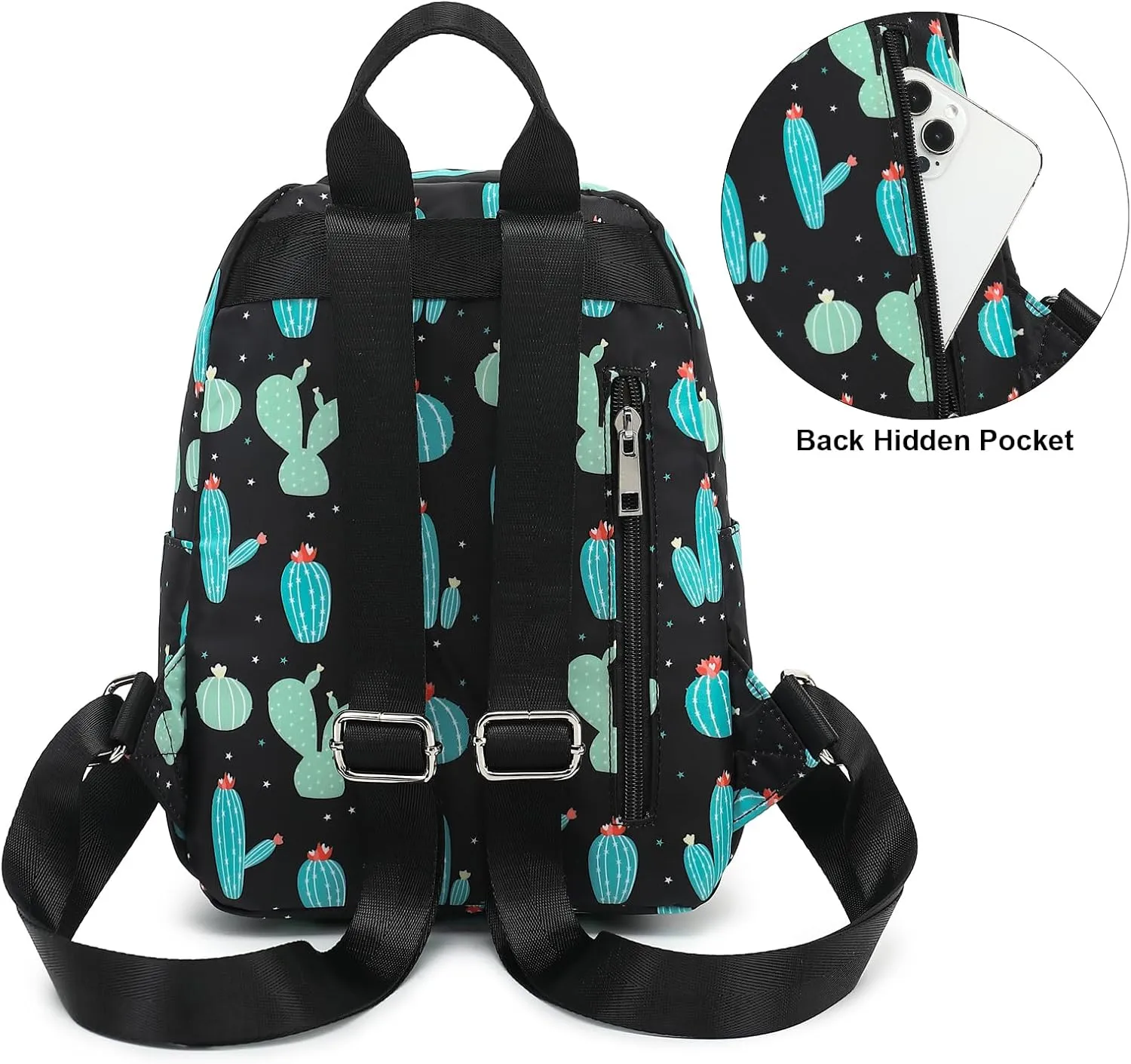 Girls Mini Backpack, Small Backpacks Purse for Women Teens Kids School Travel (Cactus)