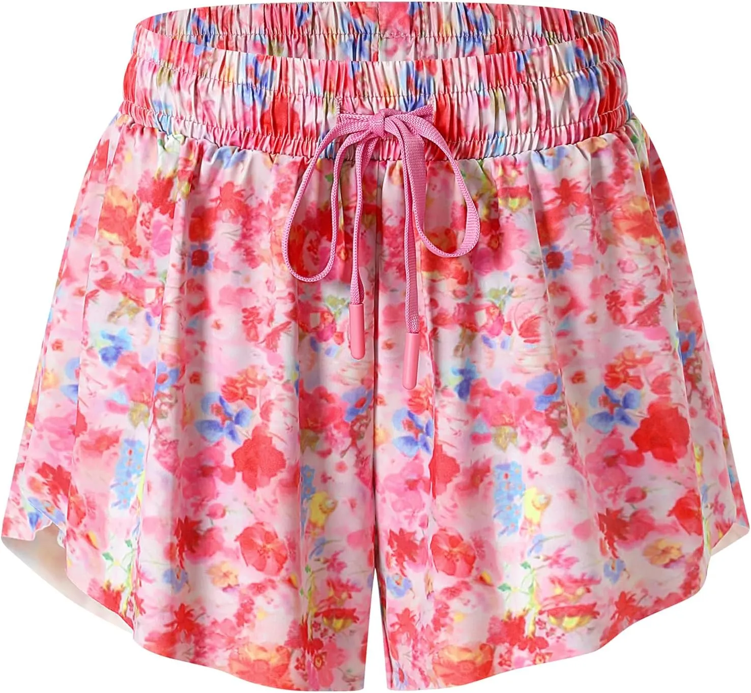 Girls Skorts Flowy Butterfly Shorts Spandex 2 in 1 with Pocket Skirt for Kids Tennis, Athletic, Running 5-13 Years