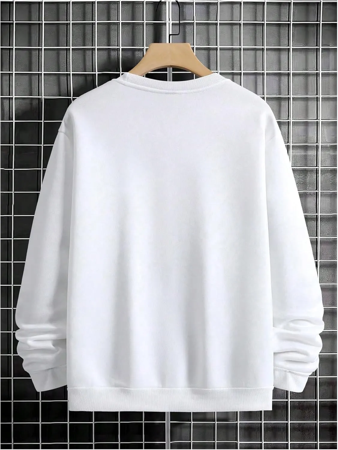 GORGLITTER Men's Graphic Crewneck Sweatshirt Oversized Drop Shoulder Ombre Long Sleeve Pullover Tops