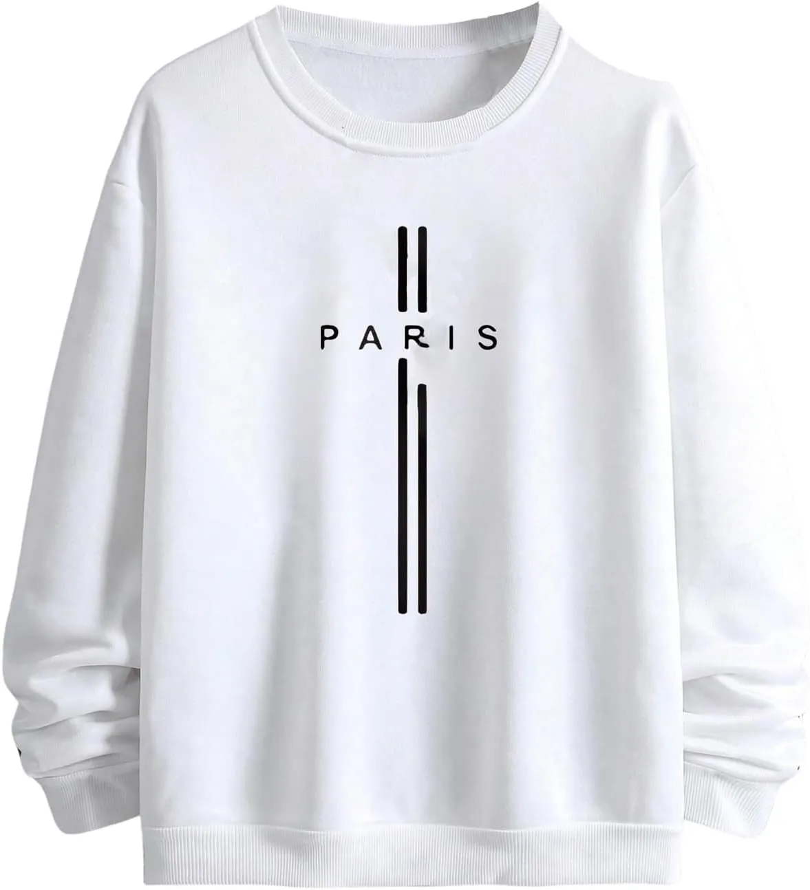 GORGLITTER Men's Graphic Crewneck Sweatshirt Oversized Drop Shoulder Ombre Long Sleeve Pullover Tops