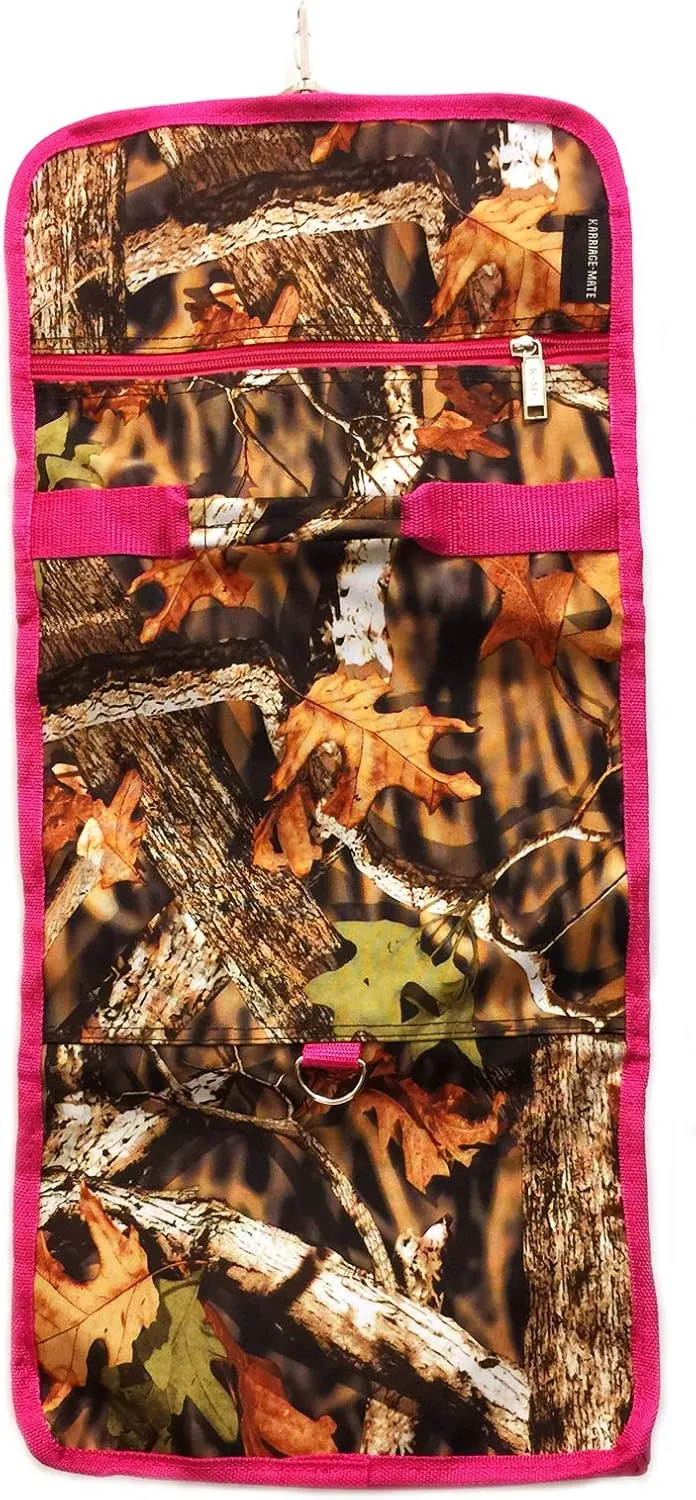 JChronicles Women's Large Hanging Toiletry Cosmetic Organizer Bag-Roll Up for Travel (Nature-PK)