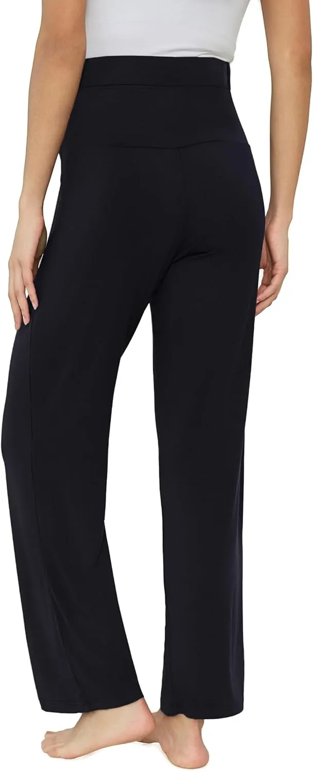 Joyaria Maternity Pants Summer Pregnancy Pants Wide Leg for Work Loose Lounge Pants Over The Belly Stretchy Sweatpants
