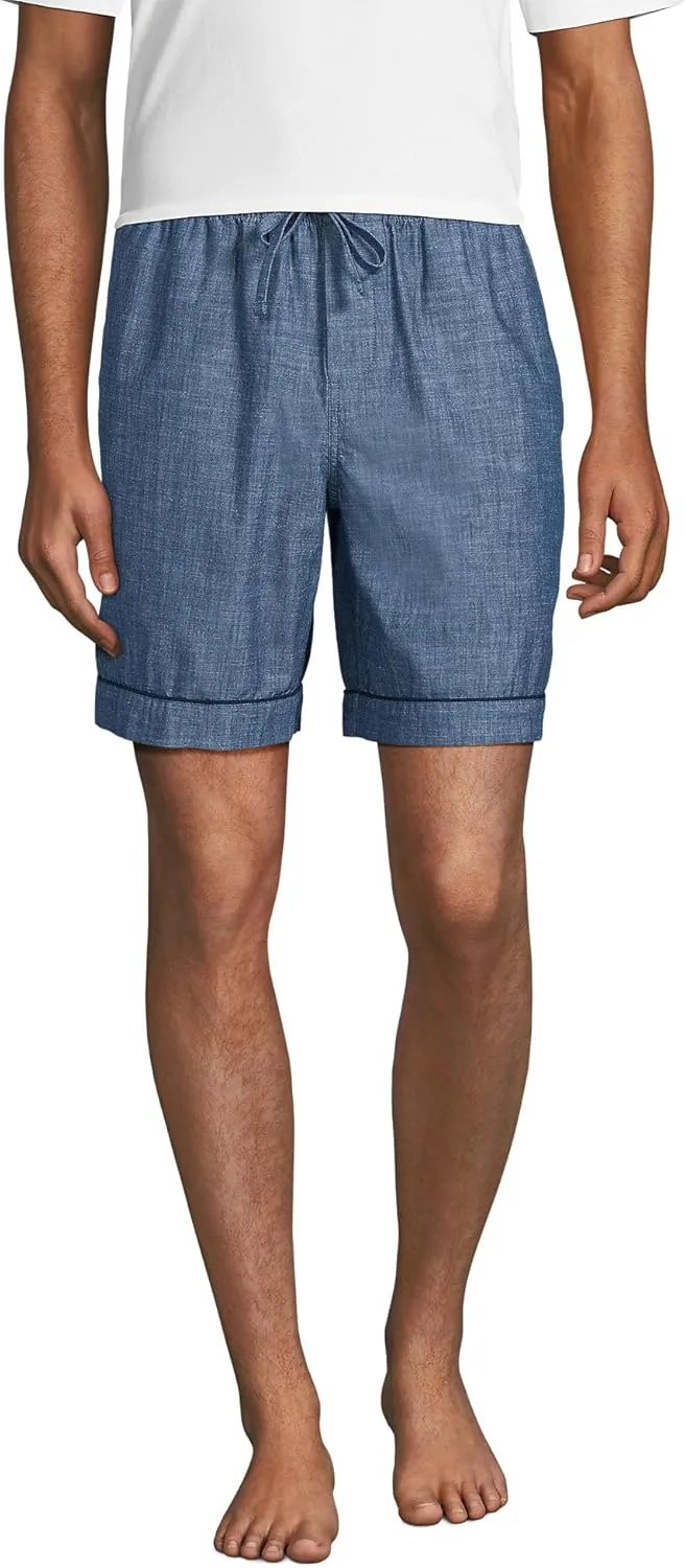 Lands' End Men's Poplin Pajama Shorts