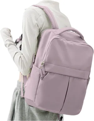 Laptop Backpack for Women Men Gym Work Backpack Casual Daypack Backpacks Small Travel Backpack for Traveling on Airplane Lightweight College Teacher Backpacks for Women Purple