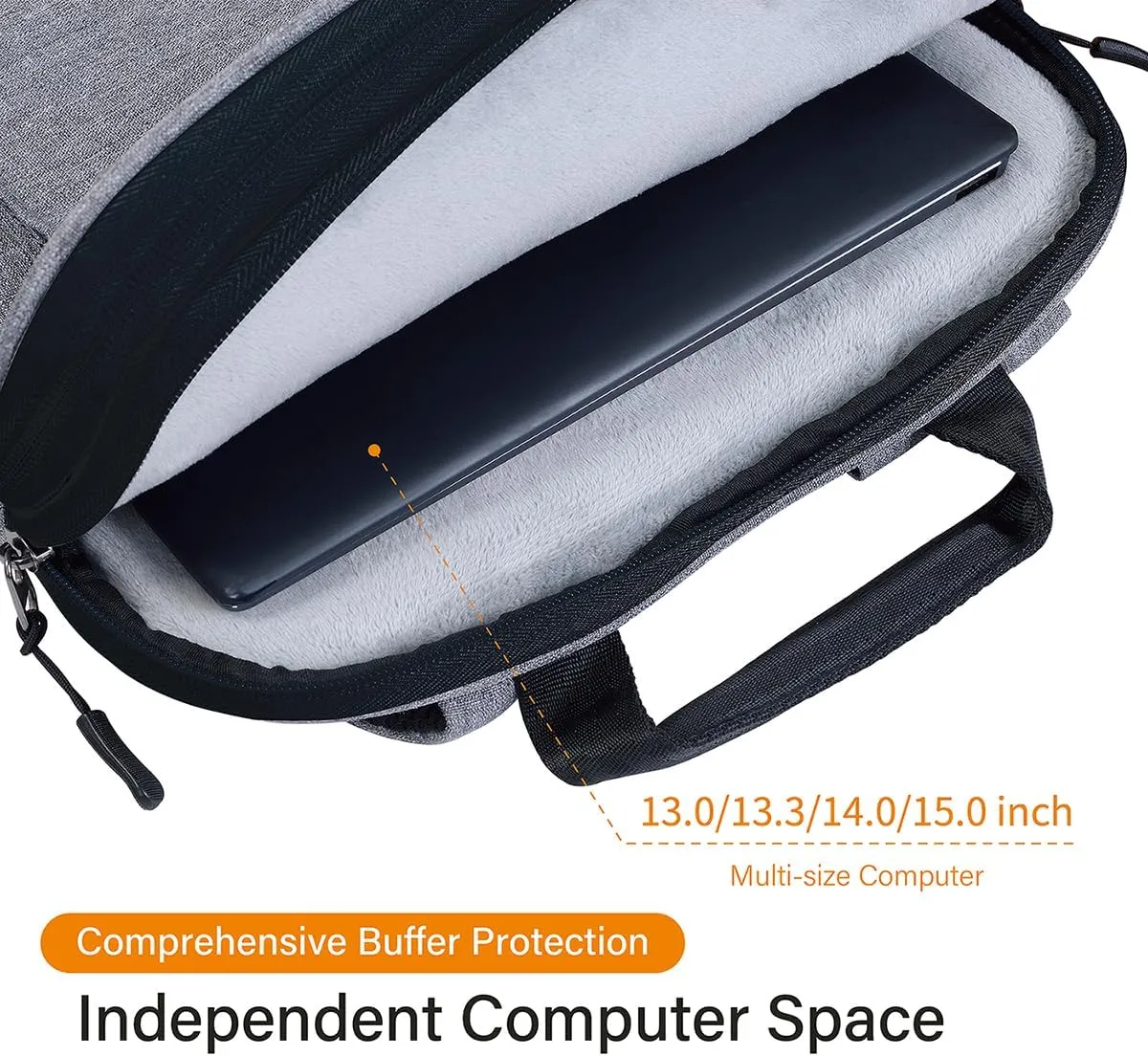 Laptop Backpack Slim & Expandable with Hidden Built-in Usb Spill-Resistant Notebooks Bag Case for Most 13-15 Inch MacBooks Surface-Books Dell HP Lenovo Asus Computers (Grey-Black)