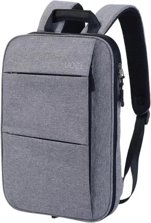 Laptop Backpack Slim & Expandable with Hidden Built-in Usb Spill-Resistant Notebooks Bag Case for Most 13-15 Inch MacBooks Surface-Books Dell HP Lenovo Asus Computers (Grey-Black)
