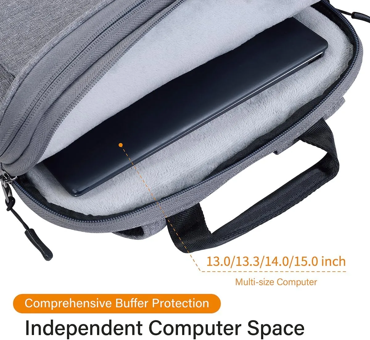 Laptop Backpack Slim & Expandable with Hidden Built-in Usb Spill-Resistant Notebooks Bag Case for Most 13-15 Inch MacBooks Surface-Books Dell HP Lenovo Asus Computers (Grey-Grey)