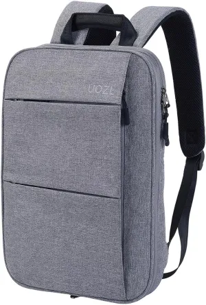 Laptop Backpack Slim & Expandable with Hidden Built-in Usb Spill-Resistant Notebooks Bag Case for Most 13-15 Inch MacBooks Surface-Books Dell HP Lenovo Asus Computers (Grey-Grey)