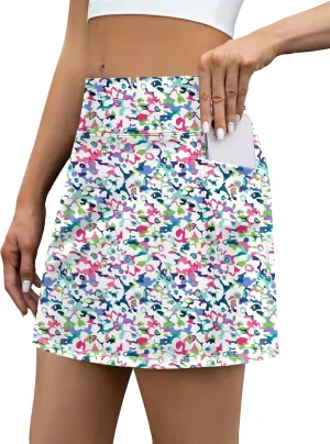 LouKeith Tennis Skirt with Shorts High Waisted Golf Skirts Dressy Casual Workout Athletic Skorts for Women with 4 Pockets