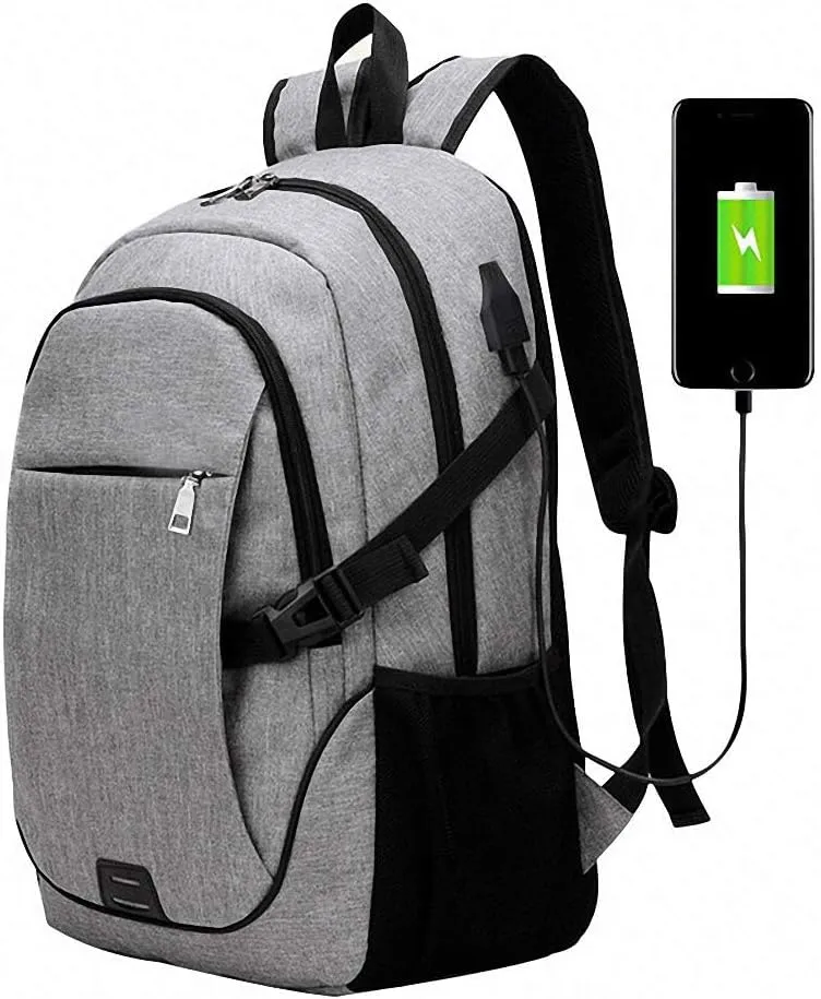 Men Backpack Laptop Bag Notebook Mochila Male Waterproof Back Pack gray