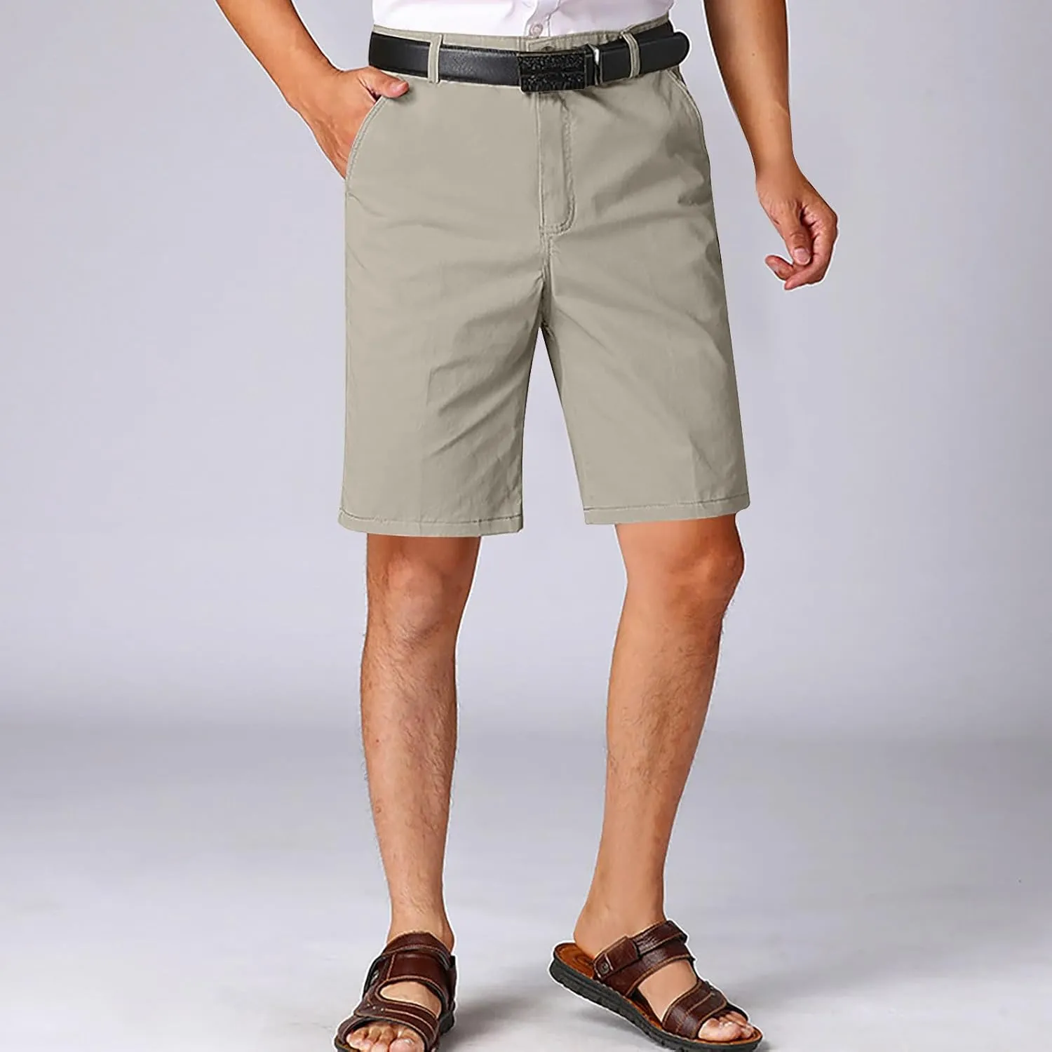 Men's Golf Shorts 2025 Mens Shorts Stretch Flat Front Work Dress Short Lightweight Hiking Chino Cargo Pants Straight