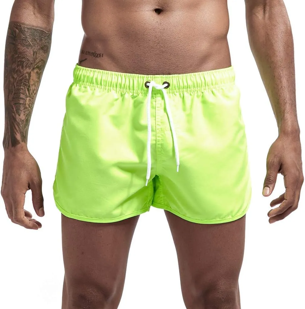 Men's Summer Shorts Lightweight Slim-Fit 5" Flat-Front Drawstring Walk Shorts Comfort Beach Stretch Chino Short