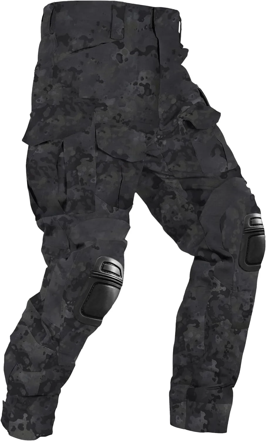 Mens Tactical Pants with Knee Pads Waterproof G3 Combat Pants Camo Cargo Pants with 10 Pockets No Belt