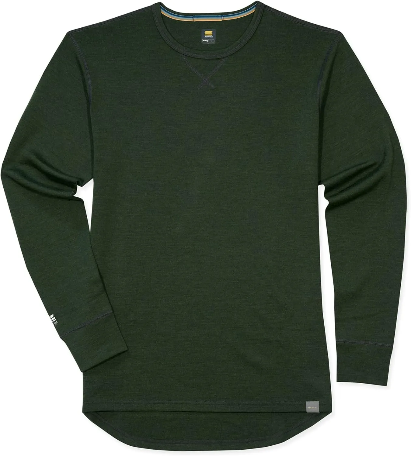 MERIWOOL Mens Base Layer 100% Merino Wool Heavyweight 400g Thermal Shirt for Men